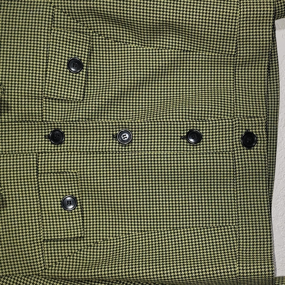 Renlyn New York Green&Black Checkered Short Long Sleeve Jacket Sz. 8 Petite - Picture 4 of 12